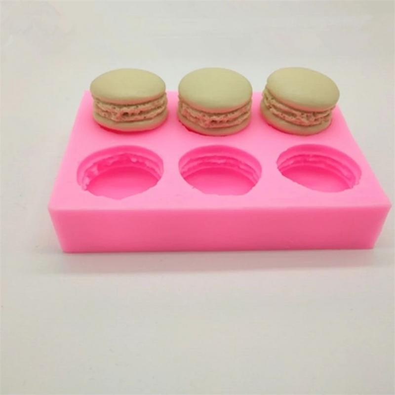 3D Silicone Mold Macaron Shape DIY Soap Chocolate Molds Fondant Candy Mould 3D Macaron Silicone Mold Cake Decorating Baking Tool