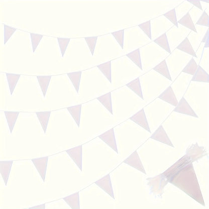 33 Ft Banners Flags String Triangle Bunting Pennant Garland for Grand Graduation Birthday Party Festival Celebration (Orange)