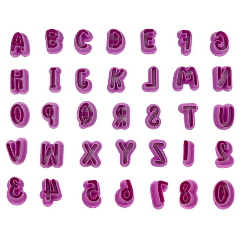 New Plastic Cake Mould DIY Alphabet Letter Impress Biscuit Cookie Cutter Press Stamp Embosser Fondant Mold 1 Set Cake Stand