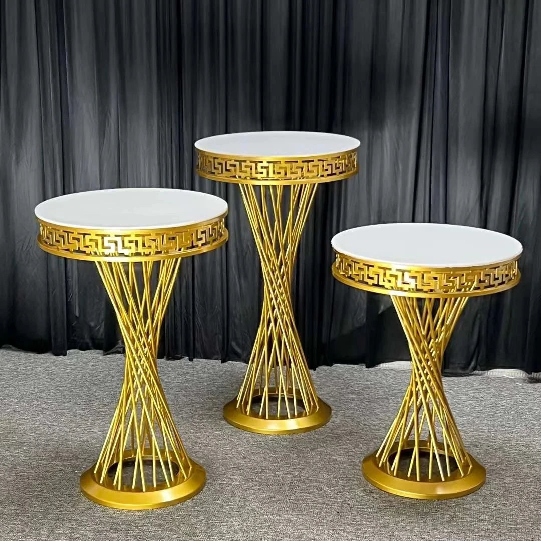 1/3pcs Wedding party dessert table golden cake table flower stand wedding arrangement props decoration supplies