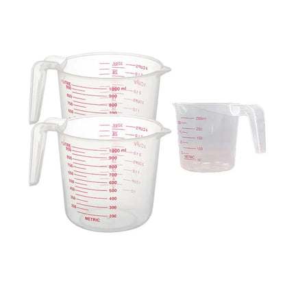 3 Pcs Measuring Cups Kitchen Tools Plastic Baking Measuring Cup Liquid Container Graduations Dry Ingredients