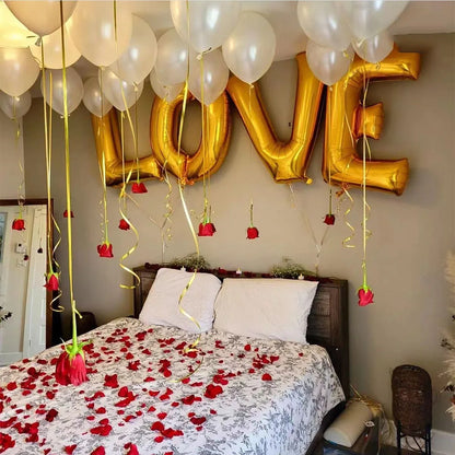 Letter Love Red Heart Bear Foil Balloons Happy Valentine’s Day Wedding Room Party Decorations Birthday Anniversary Helium Balls