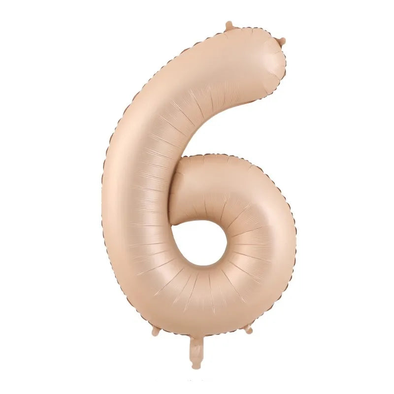 32/40Inch Cream Color Number Balloons 1-9 Large Digital Foil Helium Ball Girl Kids Adult Happy Birthday Party Decoration Wedding