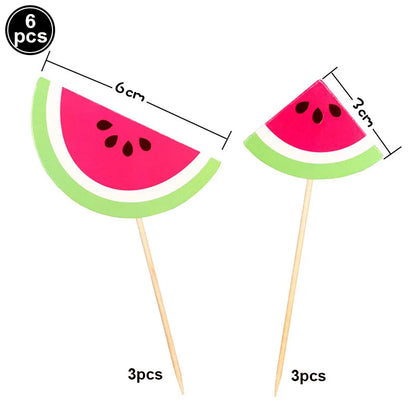 One in a Melon Cupcake Topper Baby Kids 1st Birthday Party Cake Decor Watermelon Themed Party Supplies Baby Shower Girl Birthday