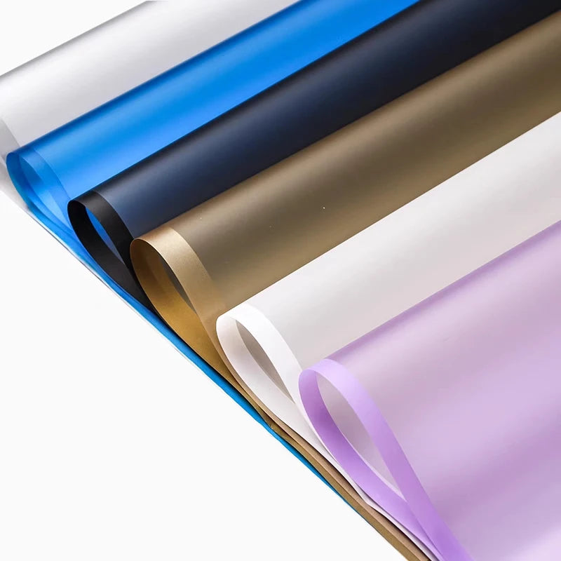 5sheets Half Transparent Flower Wrapping Paper Korean Style Gift Grinding Edge Rose Packing Florist Bouquet Wrapping Material