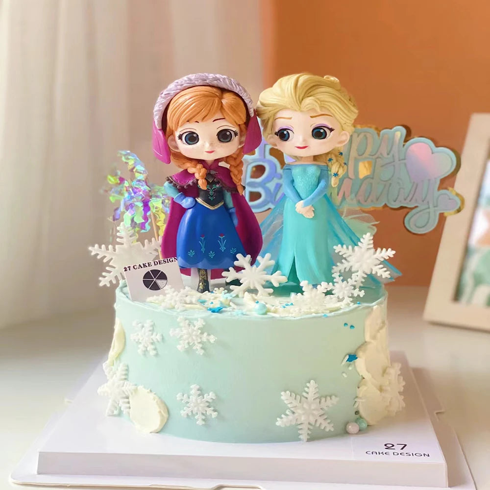 Disney Princess Cake Decoration Elsa Snow White Anna Castle Cake Topper For Girls Baby Shower Birthday Party Cake Decor Supplies