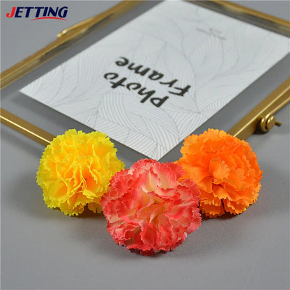 10Pcs Mexican Marigold Artificial Flowers For Day Of The Dead Diwali Home DIY Craft Party Halloween Dia De Los Muertos Decor