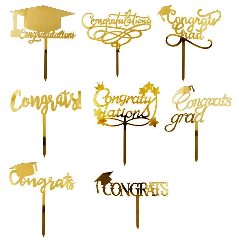 Congrats Grad Cake Topper Acrylic You Did It Class of 2023 Cake Topper for College Graduations Celebrate Party Cake Decorations