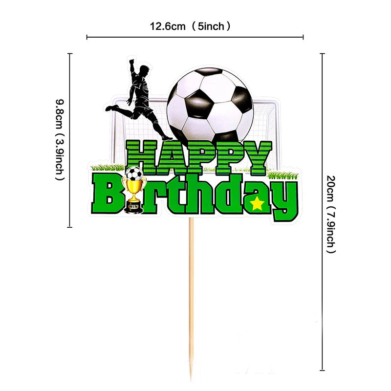 Basketball Cake Topper Football Soccer Happy Birthaday Wedding Love Kids Party Cupcake Toppers Decoration Baking Supplies DIY