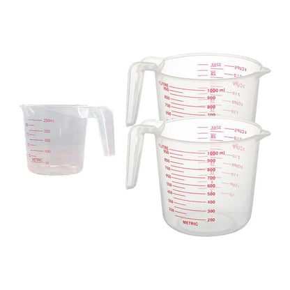 3 Pcs Measuring Cups Kitchen Tools Plastic Baking Measuring Cup Liquid Container Graduations Dry Ingredients