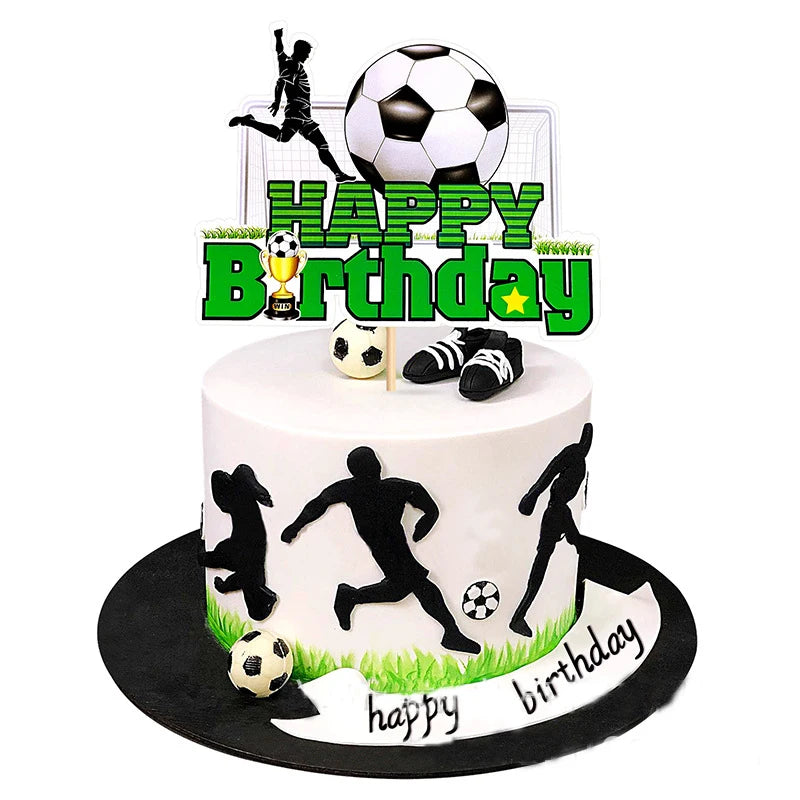 Basketball Cake Topper Football Soccer Happy Birthaday Wedding Love Kids Party Cupcake Toppers Decoration Baking Supplies DIY