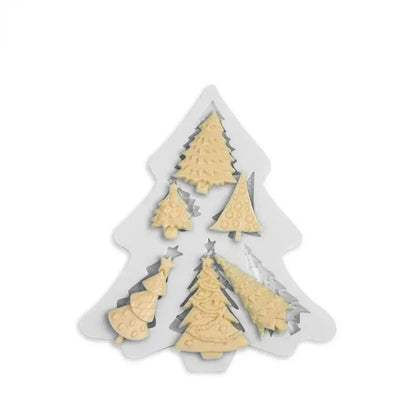 Chrsitmas Decoration Silicone Molds Xmas Tree Shape DIY Cake Mold Candy Craft Chocolate Biscuits Mould Reusable Baking Tools
