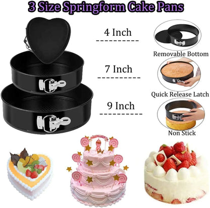 398pcs Cake Turntable Cake Decorating Tools Kit Baking Tool Rotary Table Piping Nozzles Icing Bag Set Bakeware Supplies Sets