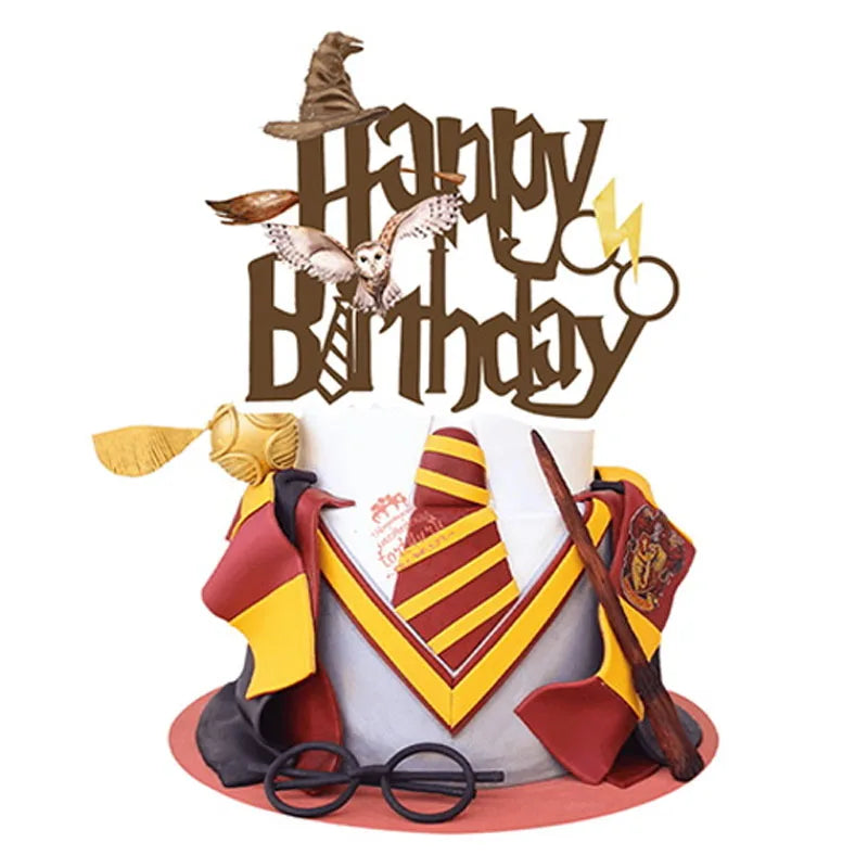 Magic School Themed Cupcake Topper Decoration for Festival Decorations Birthday Party Favor Supplies Cupcake Baking DIY Reusable