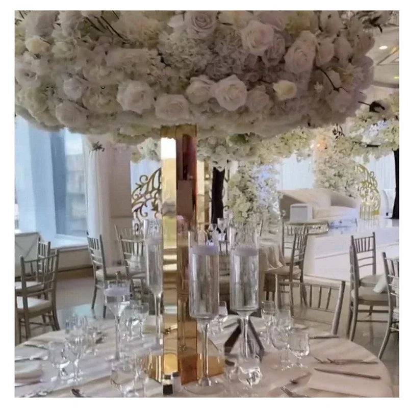 6PCS Column Mirror Acrylic Decorative Flower Wares Floral Bouquet Racks, Party Supplies Table Centerpieces Ornaments Cake Stand