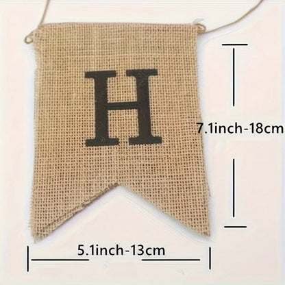 Linen birthday banners are suitable for birthday parties, party decorations, party decorations, and easy installation