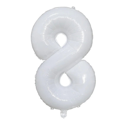 32/40Inch Cream Color Number Balloons 1-9 Large Digital Foil Helium Ball Girl Kids Adult Happy Birthday Party Decoration Wedding