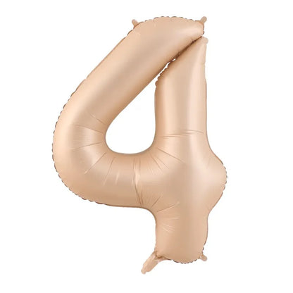 32/40Inch Cream Color Number Balloons 1-9 Large Digital Foil Helium Ball Girl Kids Adult Happy Birthday Party Decoration Wedding