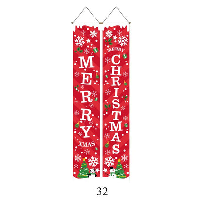 A Pair of Christmas Banners for Holidays: Suitable for Home, Party, or Garden Decoration -180cm/70.8 Inches X 30cm/11.8 Inches