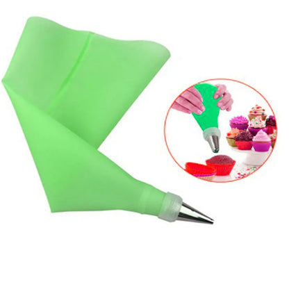 4pcs Silicone Piping Bags with Nozzles – Reusable Icing Bags for Cake Decorating &amp; Pastry Cream