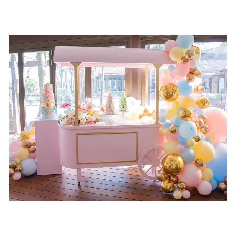 wedding supplies event deco candy bar wedding candy cake dessert display White candy cart wedding