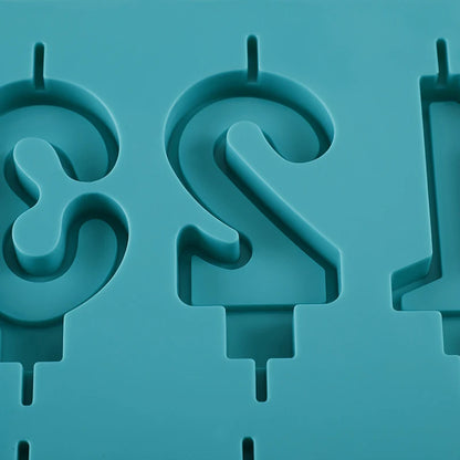 3D Arabic Number Birthday Candle Silicone Mold DIY Making Fondant Cake Chocolate Candy Mould Crafts Party Decorating Tool