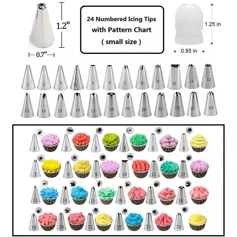 92pcs Pastry tip cake decorating supplies piping tips tools cake tools supplies cake accessories tools