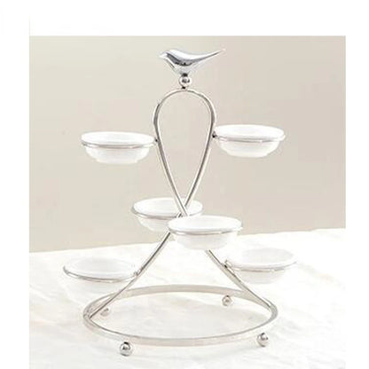 restaurant supplies ceramic buffet server cake decoration accessories food display stands for wedding