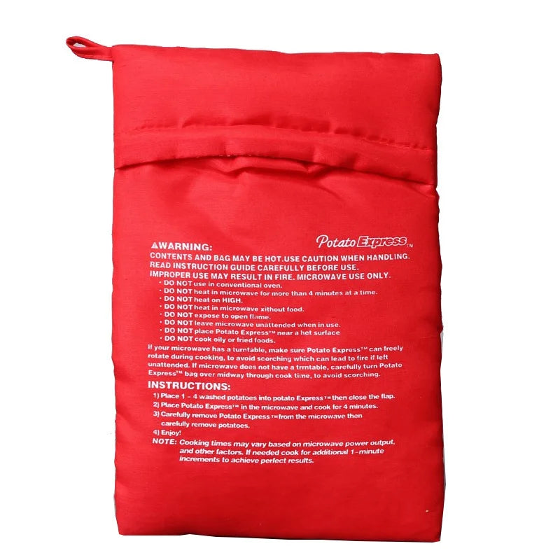 Microwave Baking Potatoes Bag Washable Cooker Bag Oven Steam Pocket Quick Baked Potatoes Rice Pocket Soil Bean Bag