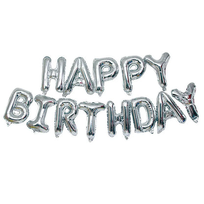 13pcs Rose Gold Happy Birthday Balloons – Letter Foil Balloon Decoration Set