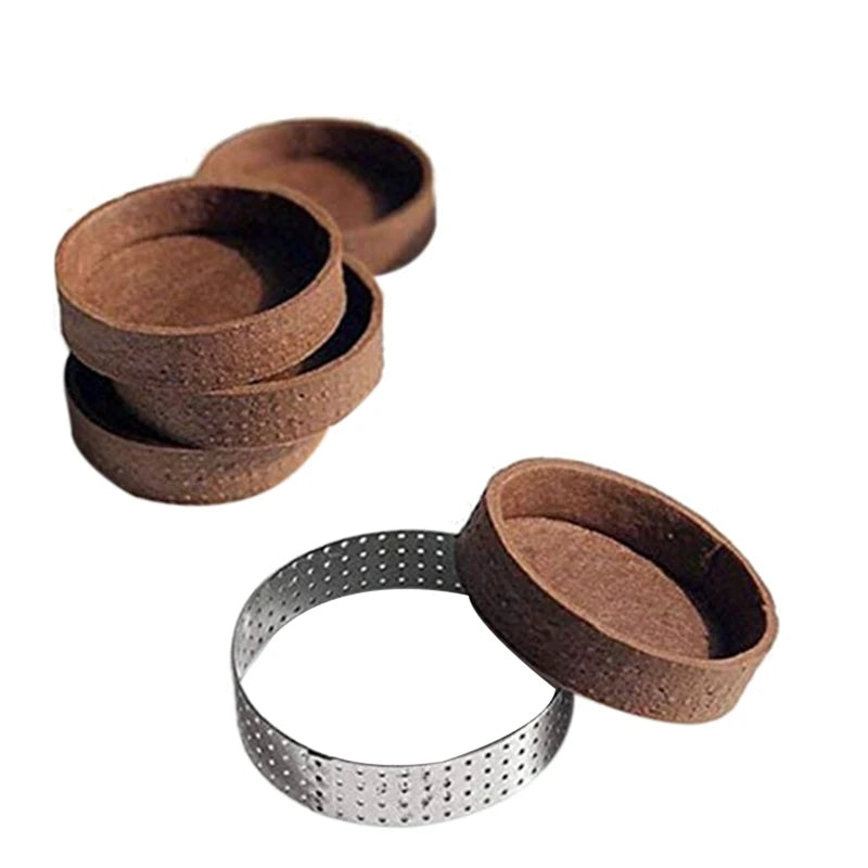 60 Pack Stainless Steel Tart Rings 3 In,Perforated Cake Mousse Ring,Cake Ring Mold,Round Cake Baking Tools