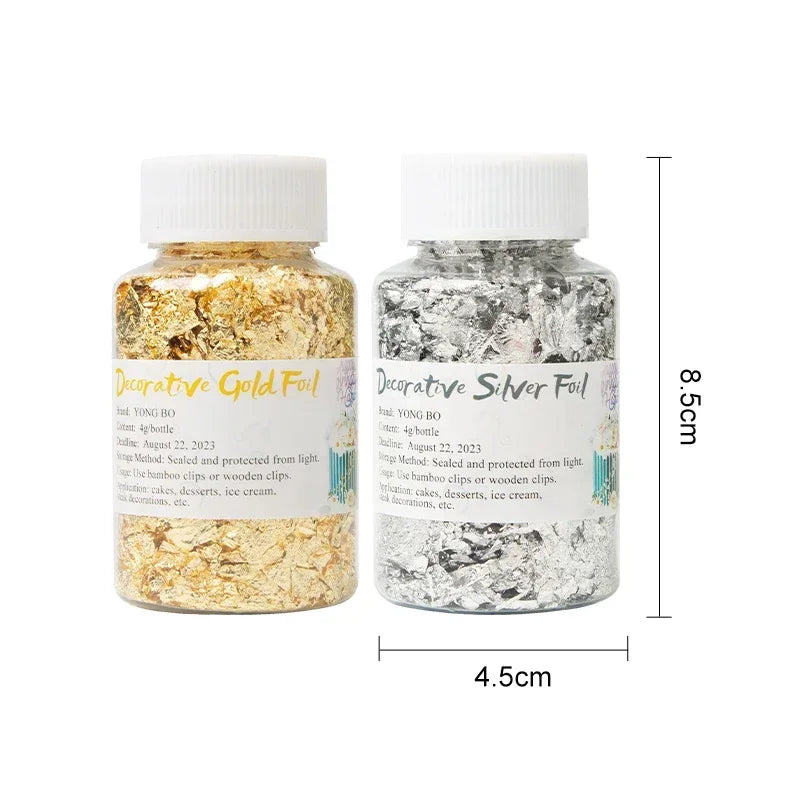 Genuine Gold Leaf Schabin Flakes Gold Cake Decoration DIY Chocolates Decor For Happy Birthday Party Baking Supplies