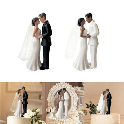 Wedding Cake Topper Accessory DIY Micro Landscape Modern Keepsake Simulated Bride Groom Figurine Decoration for Bridal Showers
