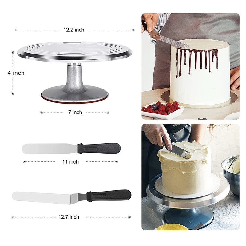 35-In-1 Cake Decorating Supplies Revolving Cake Turntable DIY Set Cake Baking Tools Cake Decorating Supplies Cake Stand