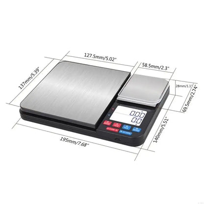 E5BE Dual Platform digital Kitchen &amp; Scale Tare Clear Backlight Dispaly for Smart Counting for Food Ingredients Baking