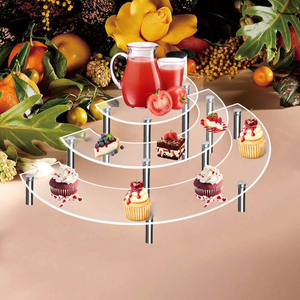 3PCS 3 Tier Acrylic Cupcake Stand Dessert Table Display Set Cake Decorating Supplies for Birthday Party Wedding Decoration