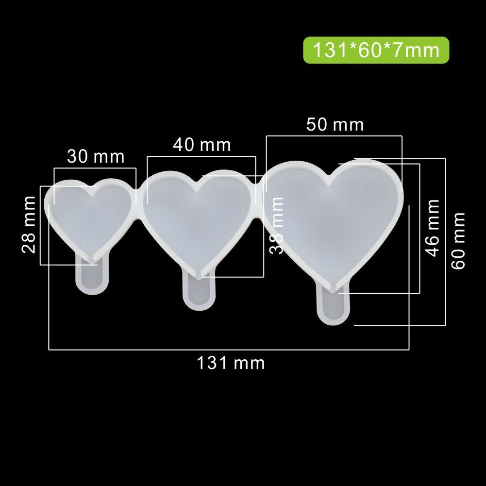 Round Love Star Epoxy Mold DIY Chocolate Coral Cheese Lollipop Silicone Mold Cake Decoration Accessories Baking Accessories