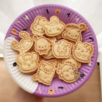 Halloween Sanrios Anime Kawaii Cookie Mold Cute Ghost Hellokittys Cinamolol Parent Child DIY Family Cartoon Baking Mold Gifts