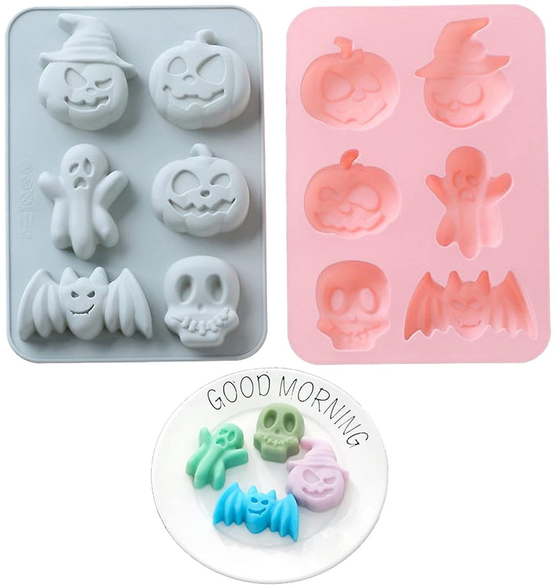 Halloween - 2-piece - Cake Pan - Non-stick Coating Springform Pan - Chocolate Mold - Silicone Baking Molds - Chocolate Baking Pan - Mold - Molds - Culinary - For Chocolate / Cookies / Pastries - for /Carnival / Party / Holiday / Halloween / Christmas - Bl