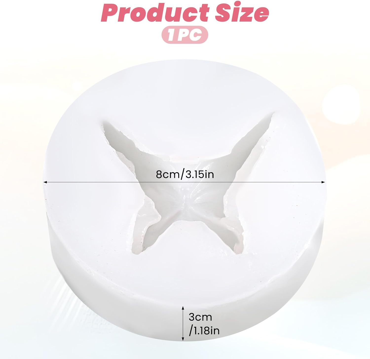 3D Flower Butterfly Silicone Molds, Butterfly Chocolate Fondant Soap Mold Double Layered Epoxy Resin Molds for Candy, DIY Scented Candles, Plaster, Cake Decorating and Crafts (White)