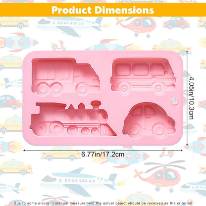 Car Silicone Soap Mold, Silicone Cake Mold, 3D Transportation Candy Mould Non-Stick Car Shape Baking Tool for Cake Cupcake Jelly Pudding Muffin Ice Cube Clay