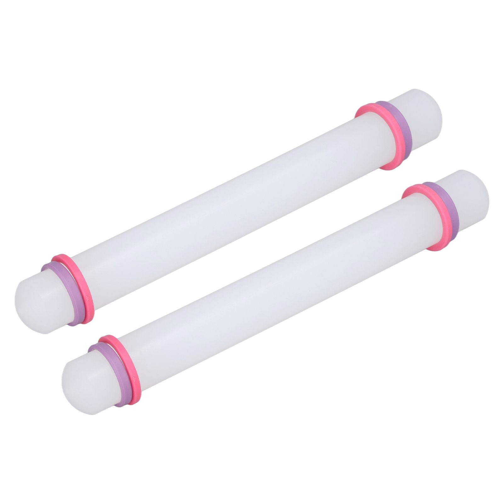 2Pcs Plastic Rolling Pin Safe Durable Sturdy Plastic Nonstick Surface Wide Application Small Rolling Pin