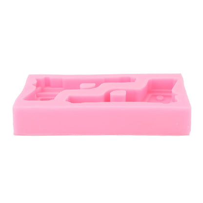 3D Weapon Shape Silicone Molds Pistol Shaped Baking Molds for Making Cake Chocolate Candy Crafting Pink