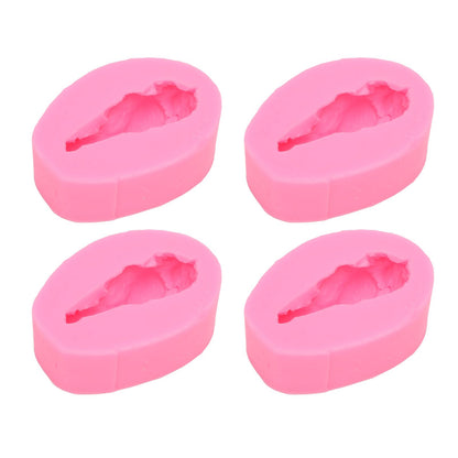 4 Pcs Silicone Mold Drumstick Shape Fondant Silicone Mold Chocolate Cake Decorating Mold DIY Pastry Baking Mold
