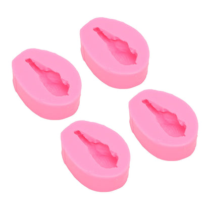 4 Pcs Silicone Mold Drumstick Shape Fondant Silicone Mold Chocolate Cake Decorating Mold DIY Pastry Baking Mold