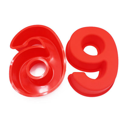 2PCS 10 Inch Silicone Cake Mold 6 and 0 Numbers DIY Silicone Cake Baking Mold 3D Silicone Cake Mold for Birthday and Wedding Anniversary
