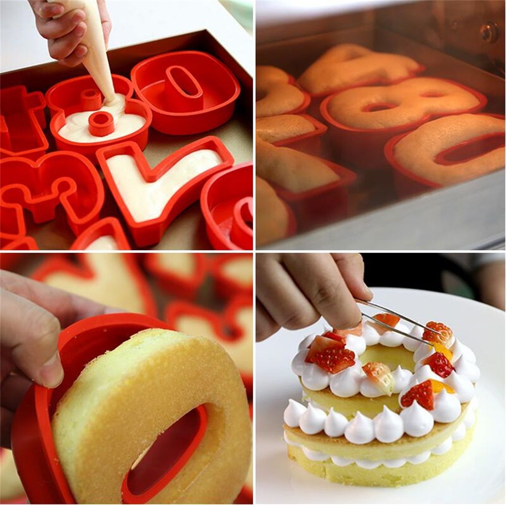2PCS 10 Inch Silicone Cake Mold 6 and 0 Numbers DIY Silicone Cake Baking Mold 3D Silicone Cake Mold for Birthday and Wedding Anniversary
