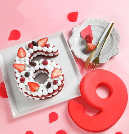 2PCS 10 Inch Silicone Cake Mold 6 and 0 Numbers DIY Silicone Cake Baking Mold 3D Silicone Cake Mold for Birthday and Wedding Anniversary