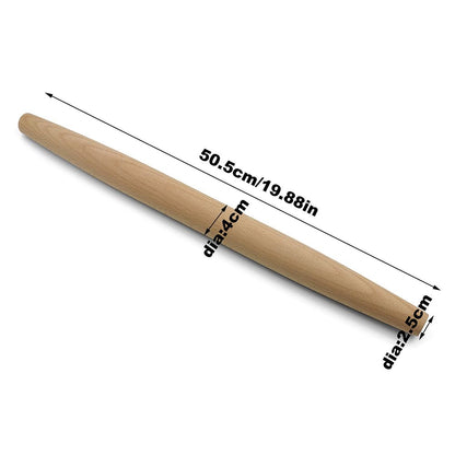 French Rolling Pin for Baking Wood Rolling Pins for Pizza Pasta Pastry Bread Kitchen Baking Tool