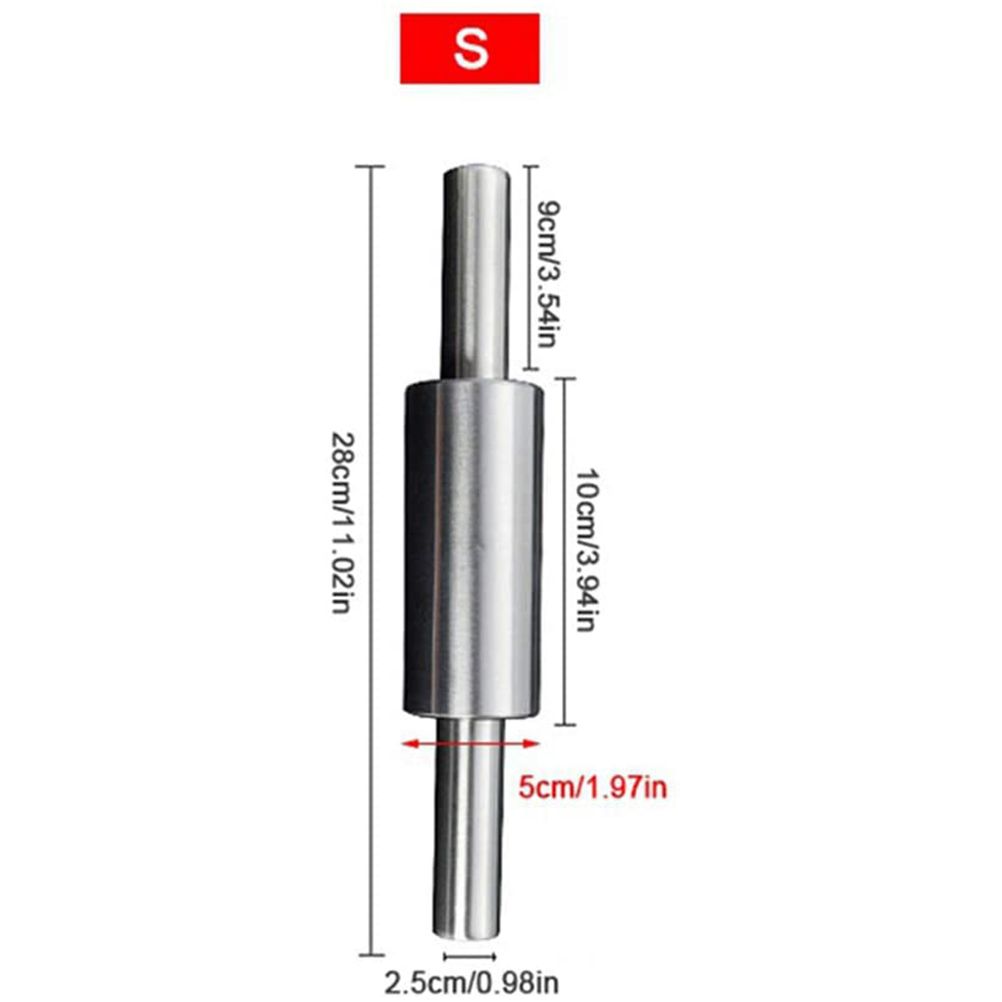 Stainless Steel Rolling Pin Non Stick Rolling Pin for Baking Dough Pizza Pie Baking Making Tool Kitchen Accessories